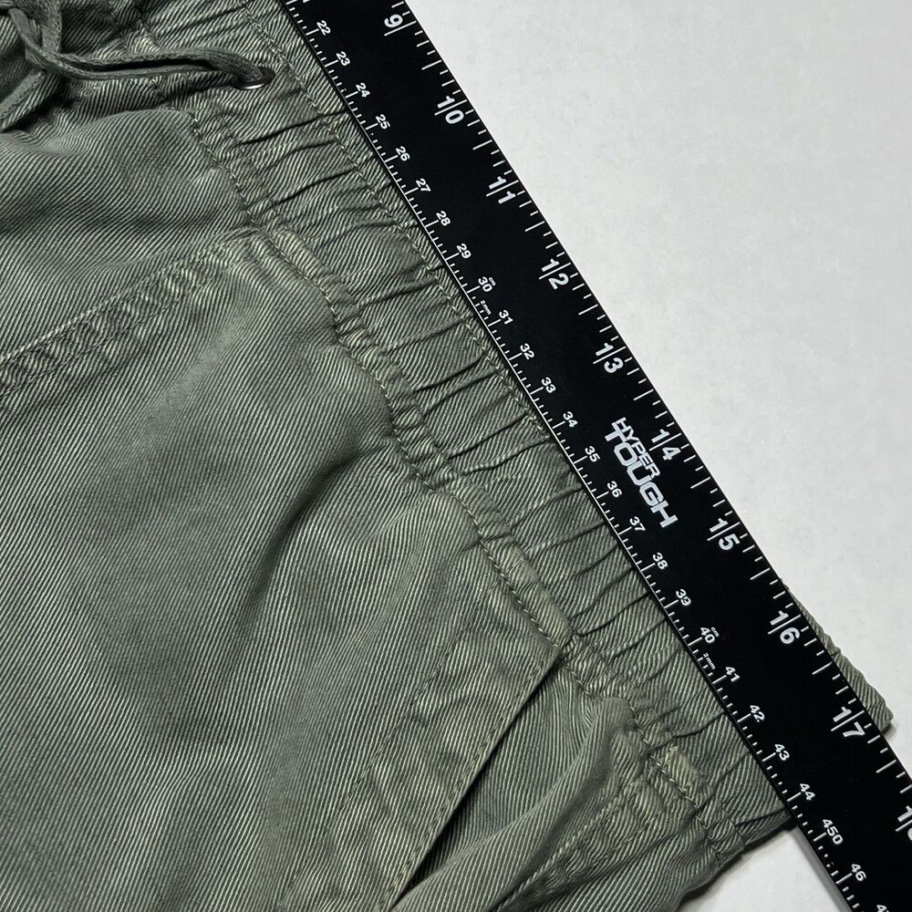 ZARA Olive Green High Rise Drawstring Pull On Relaxed Pants Women’s Size XL/34” - Picture 4 of 6